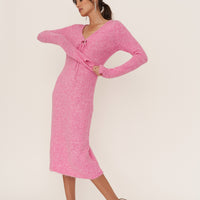 Stella Midi Dress - Bubblegum