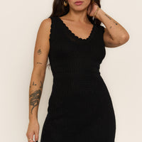 Valentina Midi Dress - Black